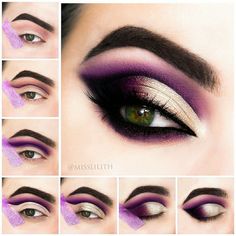 Purple Eye Makeup Guide   #beauty #beautytips #beautyroutine #makeup #makeuptutorials #makeuplooks #makeuptips #makeupguide #eyemakeup #eyemakeuptips #eyemakeuptricks #eyeshadow #eyeshadowideas #eyeshadowtutorials #eyeshadowforbeginners #beautygoals Gold Make Up, Halloweenský Makeup, Make Up Gold, Drag Make-up, Make Up Videos, Smink Inspiration, Makijaż Smokey Eye