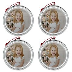 PRICES MAY VARY. Each ornament holds two 2.7” photos, one on each side To insert your photos or designs gently pull the silver border and pull put the plastic middle portion, open the two clear plastic pieces and place your images inside, then put the two plastic halves back together and push back into the silver ring, locking the middle section in place, your ornament is now ready to hang on your Christmas tree! Each ornament has red velvet string at the top Sold in a pack of 4 ornaments made o Frame Ornaments, Snow Ornaments, Ornament Sublimation, Picture Frame Ornaments, Personalised Gifts For Friends, Christmas Material, Ornament Frame, Custom Personalized Gifts, Photo Ornaments