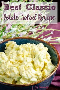 the best classic potato salad recipe in a bowl