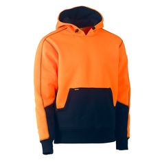 The Fleece Hoodie Pullover | Hi Vis | Mens | Orange Outdoor Outfits, Cuffed Pants, Hoodie Pullover, Skirt Socks, Kangaroo Pouch, Formal Attire, Black Charcoal, Fleece Hoodie, Black N Yellow