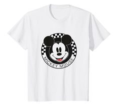 a mickey mouse t - shirt with the words disney world in black and white on it