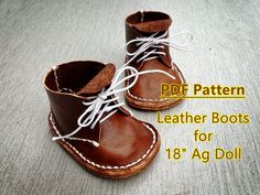 ( THIS IS NOT A FINISHED ITEM )  The pattern is designed to fit 18" AG  ** Boots measurement** Ag doll boots: (Inner:7.5cm x 4cm)(outer: 8.5 x 5cm) This is an instant download pattern so you can get the pattern and get started immediately.  **You may make and sell finished product using these patterns, but you cannot distribute and sell the pattern itself.** This download does not include written instruction, Please watch the video. - Tutorial video links https://youtu.be/dvhIWF8Vd7I How to print a pattern:    Using Adobe's PDF Reader, the size of the paper is A4 . Print at 100% Actual size. Shoe Patterns, Doll Shoe Patterns, Boots Patterns, Baby Doll Clothes, Shoe Pattern, Ag Dolls, Doll Shoes, Doll Clothes Patterns, Make And Sell