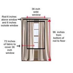 the measurements for an open window and how to measure it in order to fit them