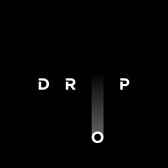 the word drp is written in white on a black background