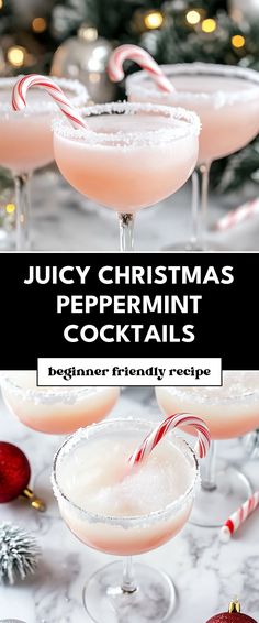 Image for Juicy Christmas Peppermint Cocktails Peppermint Christmas Drinks, Peppermint Holiday Cocktails, Peppermint Christmas Cocktails, Peppermint Drinks Alcohol, Peppermint Christmas Party, Elf Cocktail, Peppermint Cocktails, Gingerbread Cocktail, Fun Christmas Cocktails