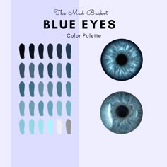 the blue eyes color palette is shown in three different colors, and it looks like they are