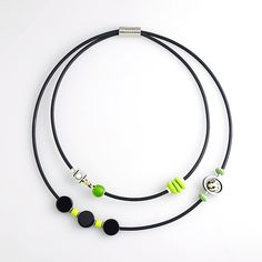 Green Double Wrap Necklace by Victoria Varga (Mixed-Media Necklace) | Artful Home Mixed Media Necklace, Wrap Necklace, Wrap Necklaces, Artful Home, Swarovski Pearls, Short Necklace, Funky Art, Magnetic Clasp, Unique Necklaces