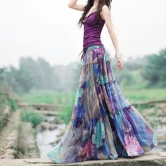 Buy More! Save More!


Gender: Women

Style: Bohemian

Dresses Length: Ankle-Length

Material: Polyester, Lanon

Waistline: Empire

Model Number: X-1

Silhouette: Pleated

Pattern Type: Print

Decoration: Ruffles

Color: Purple

Size: XS Length:87cm, Waist:88cm 


        S Length:93cm, Waist:88cm 


        M Length:99cm, Waist:88cm Sukienki Maksi, Long Chiffon Skirt, Floral Print Maxi Skirt, Skirt Diy, Boho Chique, Pleated Chiffon Skirt, Boho Mode, Mode Hippie, Maxi Rok