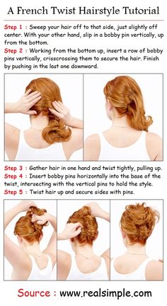 French Twist Hairstyle, French Twist Tutorial, Pretty Updos, Simple Updos, Blond Rose, Formal Hairstyles Updo, Twist Hairstyle, Evening Hairstyles, French Twist Hair