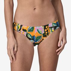 Our classic, full-coverage bikini bottoms are crafted from soft, stretchy fabric, with hidden elastic at the waist and the leg openings for secure comfort and a flattering fit, both in and out of the water. Made in a Fair Trade Certified™ factory. Patagonia Women, Season Colors, Stretchy Fabric, Women Swimsuits, Womens Swimwear