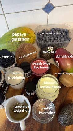 Intentional Eating, Thicker Healthier Hair, Veggie Juice, Hair Vitamins, Glass Skin, Kefir, Shiny Hair, Glow Up?, Papaya