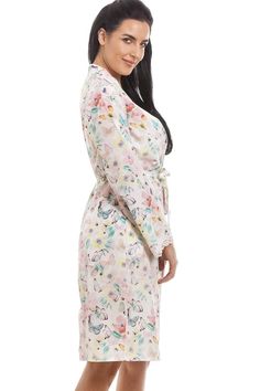 Relax and unwind in the evening in this comfortable, cosy modern lightweight Dressing Gown. The unique stylish design gives it an extra feminine feel. Bumble Bee Print, Relax And Unwind, Occasion Dresses Wedding, Tall Dresses, Petite Coat, Bee Print, Dressing Gown, Fit N Flare Dress, Petite Dresses