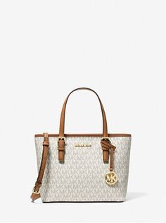 Jet Set Travel Extra-small Logo Top-zip Tote Bag | Michael Kors Affliction Clothing, Small Tote Bag, Michael Kors Purse, Zip Tote, Small Tote, Purses Michael Kors, Crossbody Purse, Jet Set, Michael Kors Bag