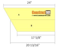 the measurements for an angled triangle