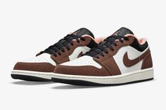 Jordan 1 Low Mocha, Logo Wings, Nike X Travis Scott, Low Air Jordan 1, Jordan Model, Nike Air Jordan 1 Low, Converse Run Star, Jordan Sneakers, Nike Dunk High