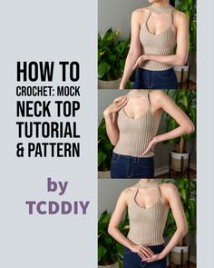 how to crochet mock neck top pattern