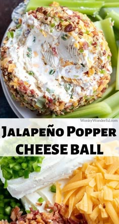 two plates with different types of food on them and the words keto - low carb jalapeno popper cheese ball