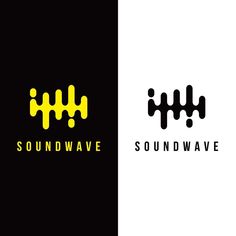 the sound wave logo is black and yellow