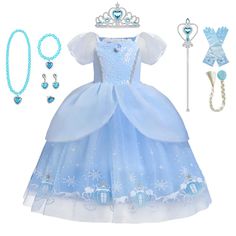 Frozen Cosplay Elsa Anna Princess Girls Dress Cinderella Kids Cosplay Halloween Vestidos Children Princess Dress Cinderella, Cinderella Kids, Kids Halloween Birthday Party, Frozen Cosplay, Halloween Infantil, Girls Princess Dress, Elsa Dress, Frozen Elsa And Anna, Cinderella Dresses