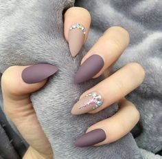 ✧･ﾟ. angrydinosaurx ✧* Ongles Gel Violet, Purple Nail Art Designs, Prom Nail Designs, Nails Grey, Nail Pink, Purple Nail Art, Manicure Tips