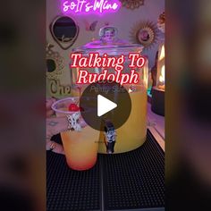 an image of talking to rudolphphh on the radio with text overlaying it