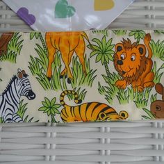 Small makeup bag or pencil case 20 cm x 10 cm lined with zip. Each one unique. Double sided picture shows typical example. Animal Pencil Case, Small Makeup Bag, Small Makeup, Make Up Bag, Jungle Animals, Spiritual Jewelry, Picture Show, Pencil Case, Bag Making