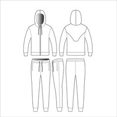 Tracksuit Top and Bottom Vector Sketch White Tracksuit, 2d And 3d Shapes, Vector Sketch, Tracksuit Tops, Jogging Suit, Kids Clipart, Technical Drawing, Vinyl Designs