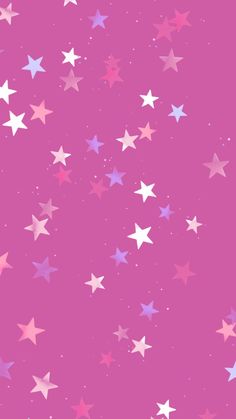 pink and purple stars wallpaper with white dots on the bottom right corner, against a dark pink background