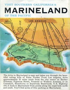 an old map shows the location of marineland