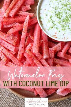 watermelon fries with coconut lime dip and gluten free