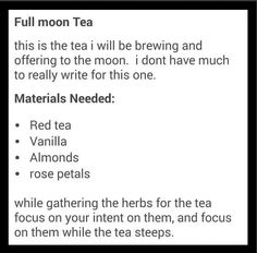 an image of a poem with the words full moon tea and instructions to read it