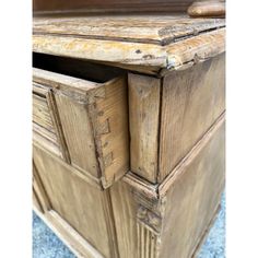 an old wooden dresser with two drawers