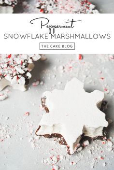 peppermint snowflake marshmallows are the perfect treat for christmas