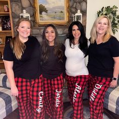 Personalized Buffalo Plaid Flannel Pajama Pants Our pajama pants come printed with the name/word of your choice.  Select the color and size from the drop down menus.  List your name in the personalization box.  Please include your name telephone number in the notes to seller section on the checkout page in case we have any questions.   We will automatically capitalize the first letter of each name.  All other letters will be lower case. Suggested conversion from Unisex to Women's Sizing: S 2/6 M Flannel Pjs, Monogrammed Pajamas, Holiday Pjs, Buffalo Plaid Flannel, Red Buffalo Plaid, Adult Pajamas, Flannel Pajama Pants, Flannel Pants, Flannel Pajamas