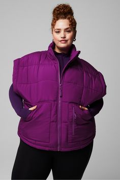 Cloud Nine Oversized Puffer Vest Fabletics purple female Activewear >> Womens >> Jackets & Outerwear >> Jackets plus Everyday Water-Resistant Oversized Puffer Vest, Female Activewear, Oversized Puffer, Head In The Clouds, Womens Jackets, Cloud Nine, In The Clouds, Water Resistant Fabric, Puffer Vest