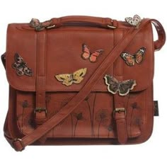 Brown Butterfly, Pretty Bags, Cute Bags, Mode Vintage, Bags And Purses, Satchel Bag, الرسومات اللطيفة, Character Outfits, Looks Vintage