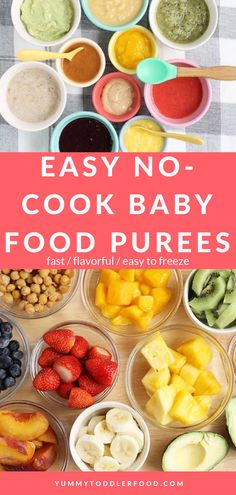 an easy homemade baby food recipe with fruits and vegetables