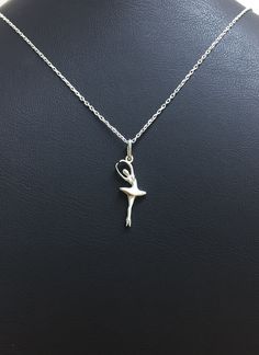 Sterling Silver Ballerina design charm. Hand made. Hanging from 14 , 15 , 16 , 17 , 18 , 19 , 20 inch fine sterling silver chain. Christmas gift.Chain include the price. Ship to 1-3 days. All material are 925 K Sterling Silver. Your products arrive in 7 to 30 days. FREE SHİPPİNG Whimsical Silver Charm Necklace For Birthday, Ballerina Design, Ballerina Necklace, Ballet Dancer, Ballet Dancers, Star Necklace, Sterling Silber, Sterling Silver Chains, Silver Chain