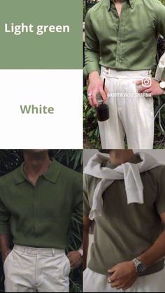 Green Shirt Outfits, Dark Green Shirt, Guys Fashion Casual, Polo Shirt Outfits, Mens Smart Casual Outfits, Colour Combinations Fashion, Color Combos Outfit, Sleeveless Puffer, Classy Outfits Men