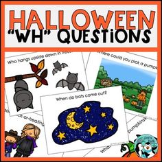 halloween wh questions with pictures and text