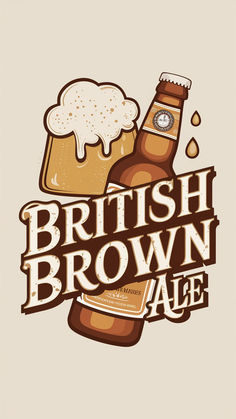 the british brown ale logo is shown