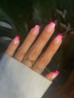 Summer Nail 2024 Trends French, Pink Tip Nails, Smink Inspiration, Work Nails, Coat White, Acrylic Nails Coffin Short