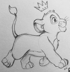 a drawing of a lion with a crown on it's head and one paw in the air