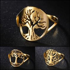 🌳 Looking for a unique and meaningful piece of jewelry? Check out our Pagan Tree of Life Ring! 🌿 Made from high-quality stainless steel, this ring won't rust or cause allergies. It's also resistant to acid and alkali, ensuring its durability for years to come. Plus, the color won't fade or deform over time. Get yours today and embrace the power and beauty of the Tree of Life. 🌺 Wiccan Protection, Pagan Tree, Spiritual Ring, Spirit Tree, Wicca Jewelry, Pagan Spirituality, Ring Tree, Tree Of Life Ring, Protection Ring