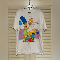 The Simpson t shirt large NWT vintage 1989 Simpsons T Shirt, Band Tee Shirts, The Simpson, 90s Mens, Yellow T Shirt, Concert Tees, Grey Tee, Mens Tee Shirts, Slim Fit Shorts