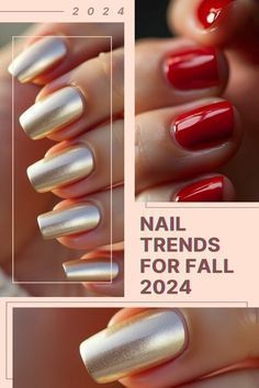 Fall Nail Colors And Designs, Nail Colors And Designs, Festive Nail Designs, Trendy Nail Designs, Fall Nail Trends, Different Nail Designs, Cute Nails For Fall, Spring Nail Designs, Autumn Look