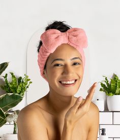 Whoever said ‘beauty is pain’ clearly didn’t have our fluffy spa headband. Designed to keep your hair back and shielded from water, skincare and makeup, this super plush accessory is comfier than clips and topped with a giant bow. You’re welcome. Sold individually, 3 colors to choose from Super soft plush material Keep your hair back for washing up, skincare and makeup Double wide elastic band for comfort One size fits most Water Skincare, Beauty Is Pain, Lavender Spa, Giant Bow, Fleece Headbands, Comfort Gifts, Spa Headband, Skincare And Makeup, Holiday Sparkle