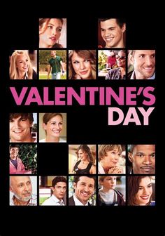 the poster for valentine's day with many different faces and people in squares on it