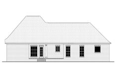 the front elevation of this house plan