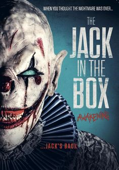 the poster for jack in the box starring jack's face as it appears to be an evil clown